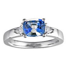 Smooth and Sleek Engagement Ring - top view